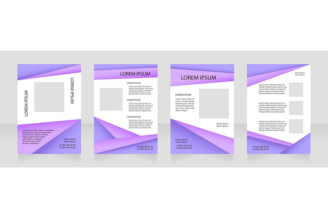 Universal blank brochure layout design