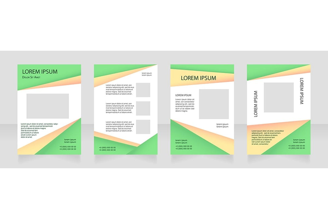 Universal blank brochure layout design