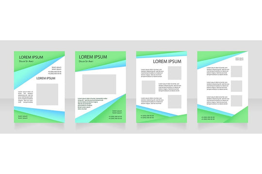 Universal blank brochure layout design