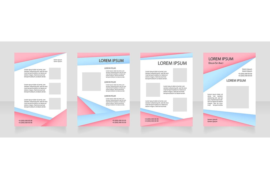 Universal blank brochure layout design