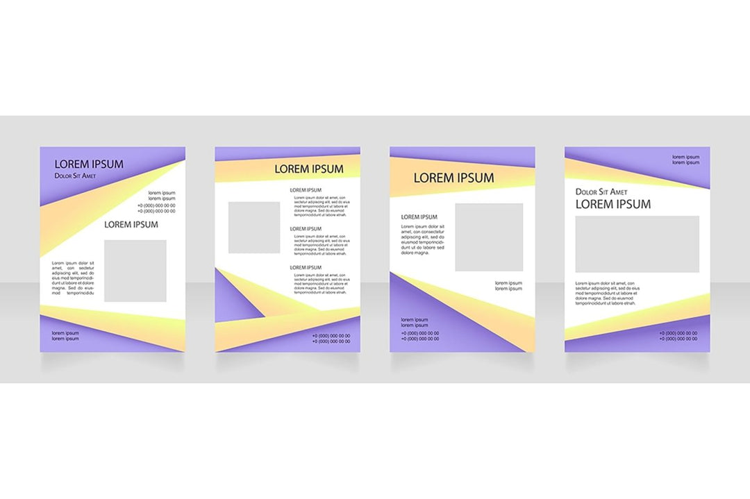 Universal blank brochure layout design