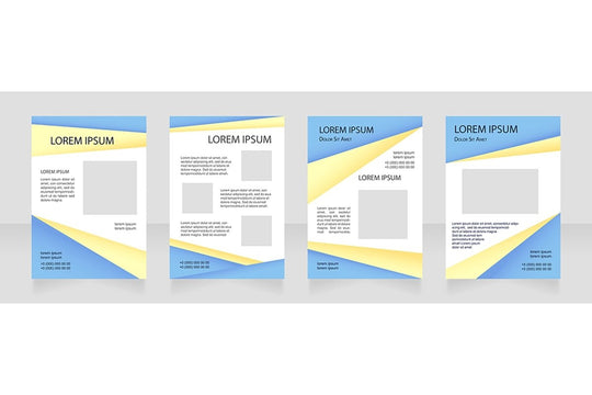 Universal blank brochure layout design