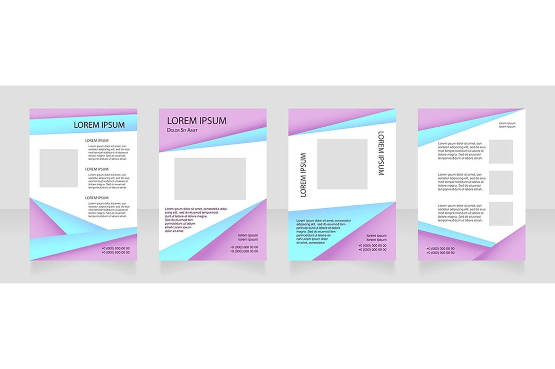 Universal blank brochure layout design