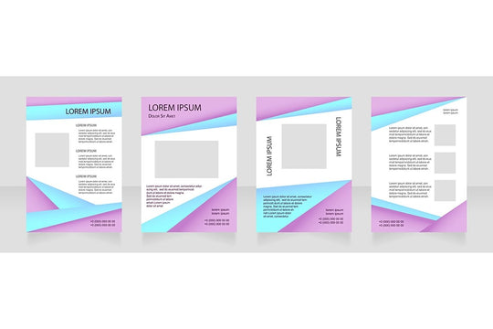 Universal blank brochure layout design