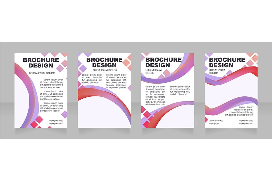 Universal blank brochure layout design