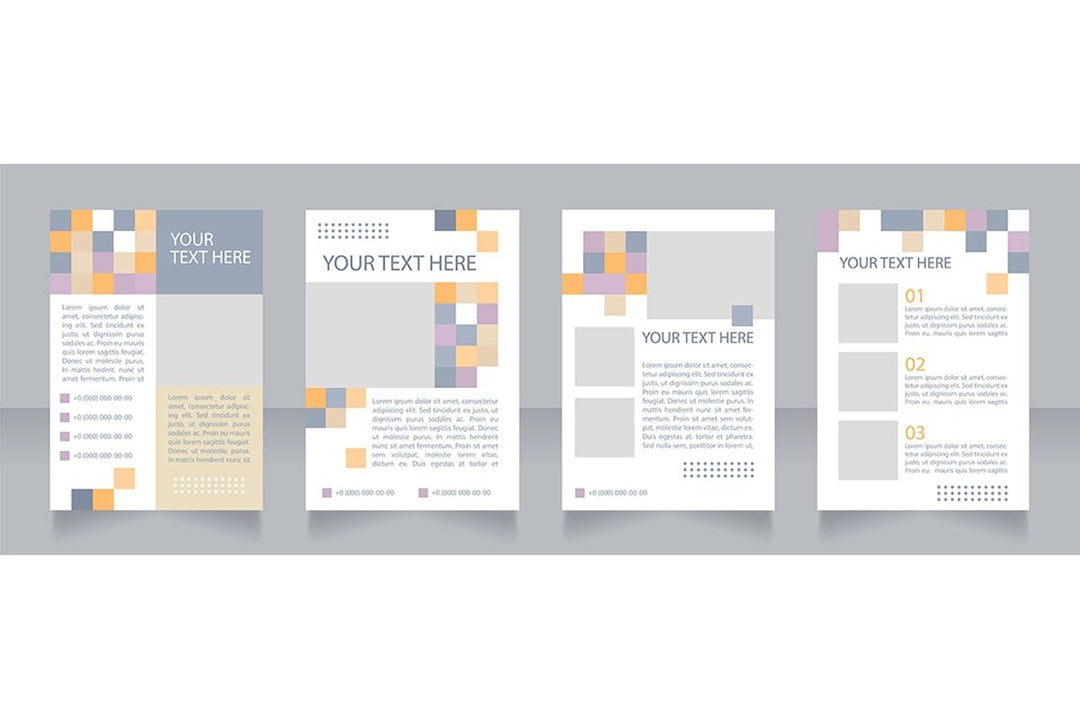 Universal blank brochure layout design bundle