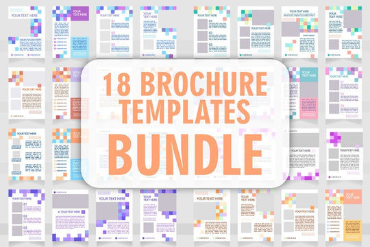 Universal blank brochure layout design bundle