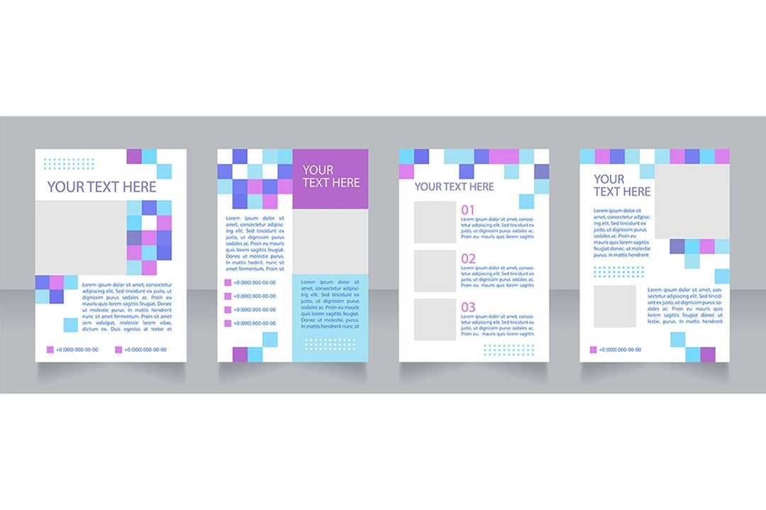 Universal blank brochure layout design bundle