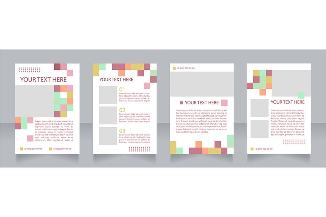 Universal blank brochure layout design bundle