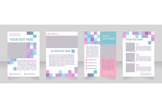 Universal blank brochure layout design bundle