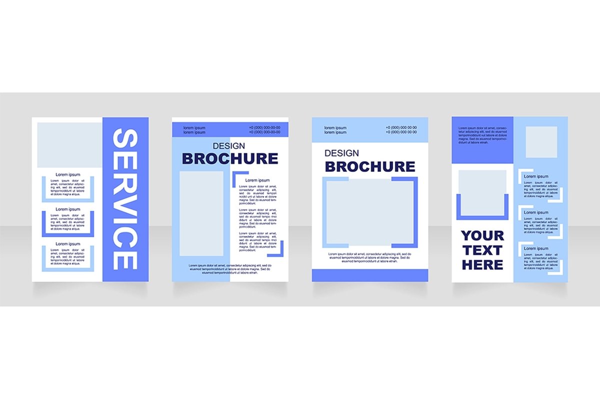 Universal blank brochure layout design template set