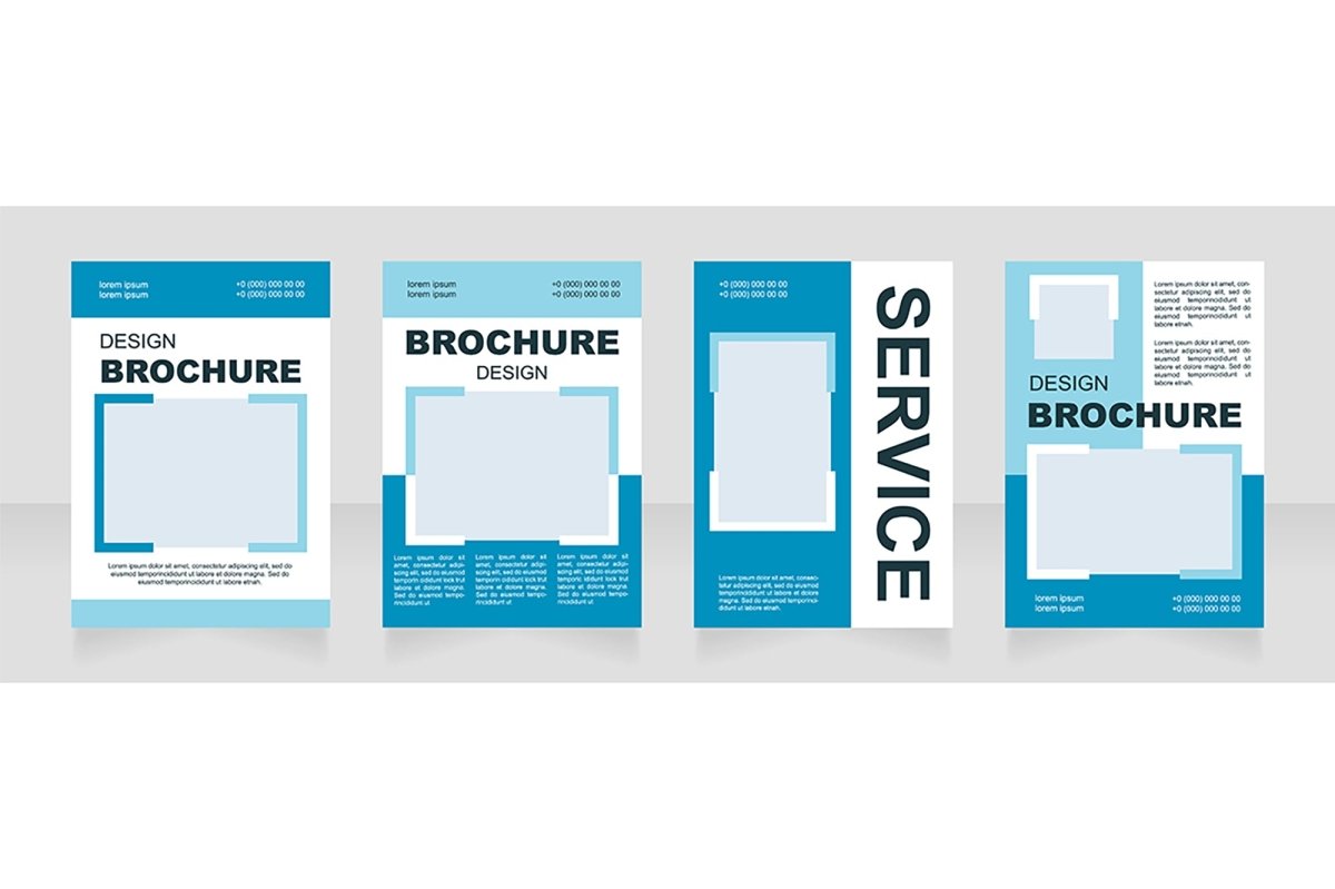Universal blank brochure layout design template set