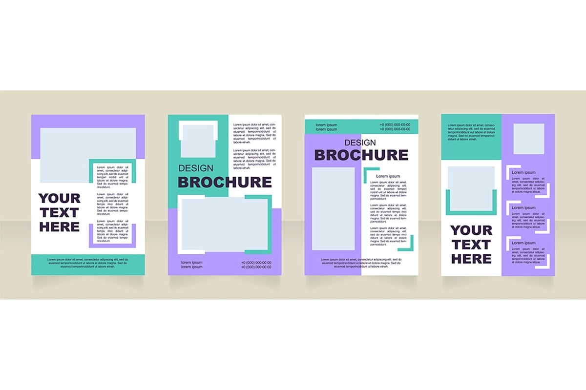 Universal blank brochure layout design template set