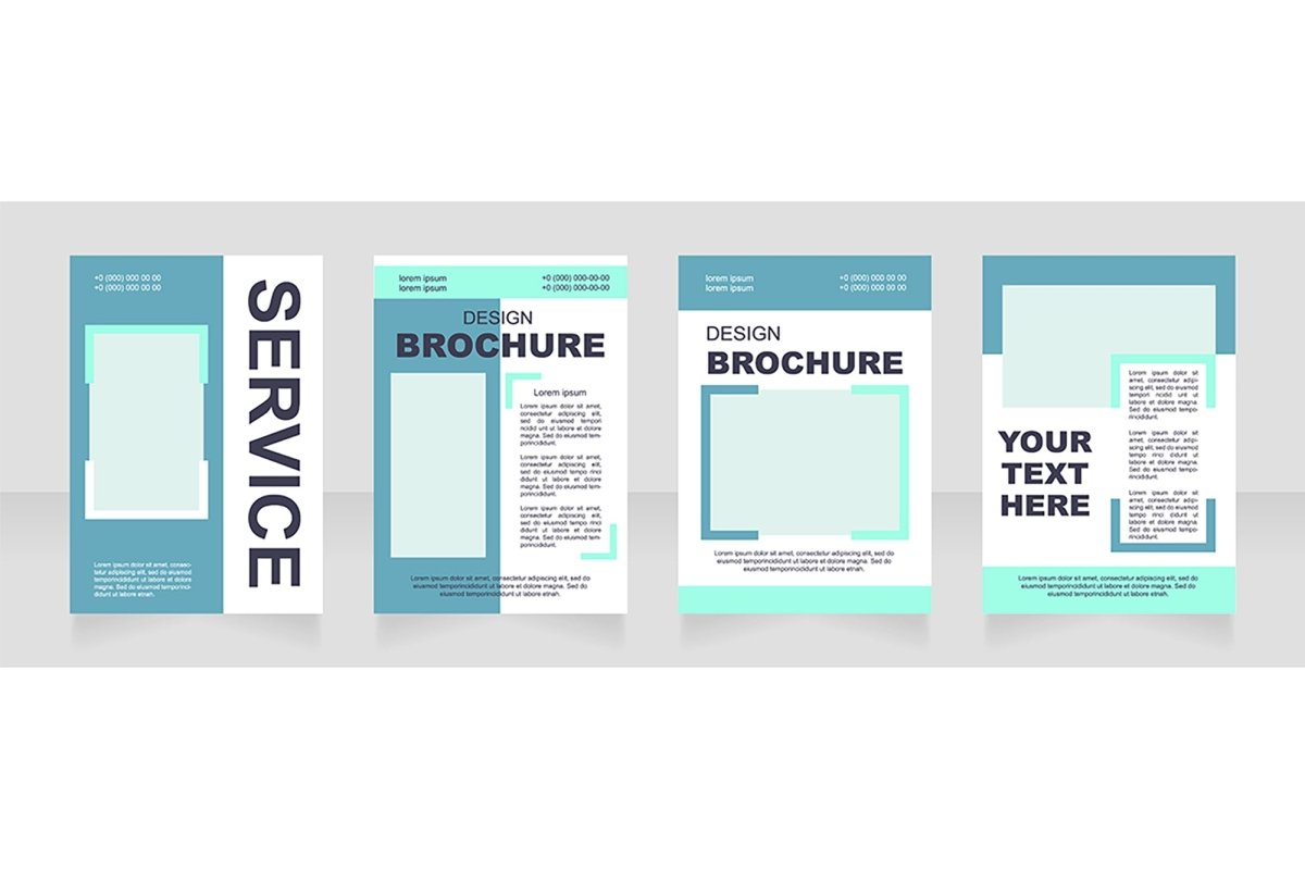 Universal blank brochure layout design template set