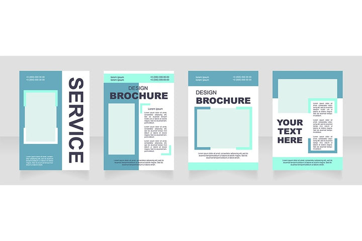Universal blank brochure layout design template set