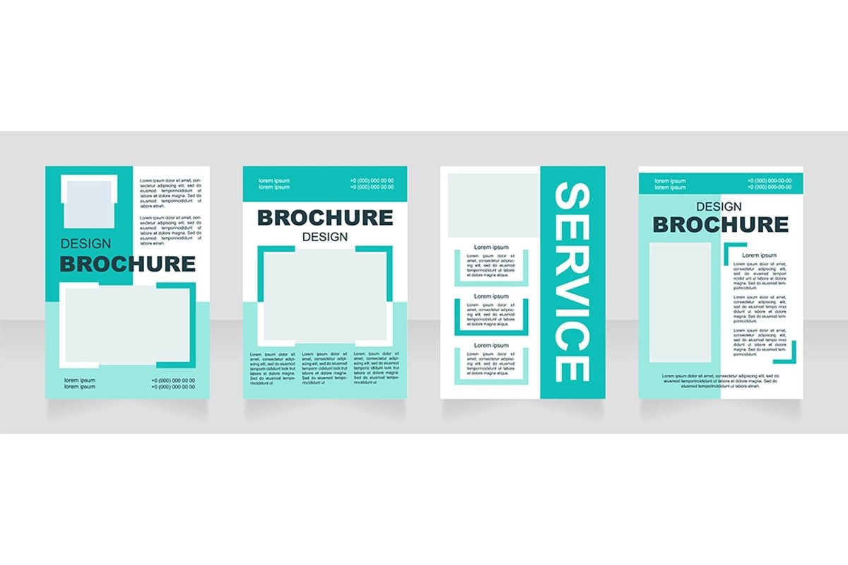Universal blank brochure layout design template set