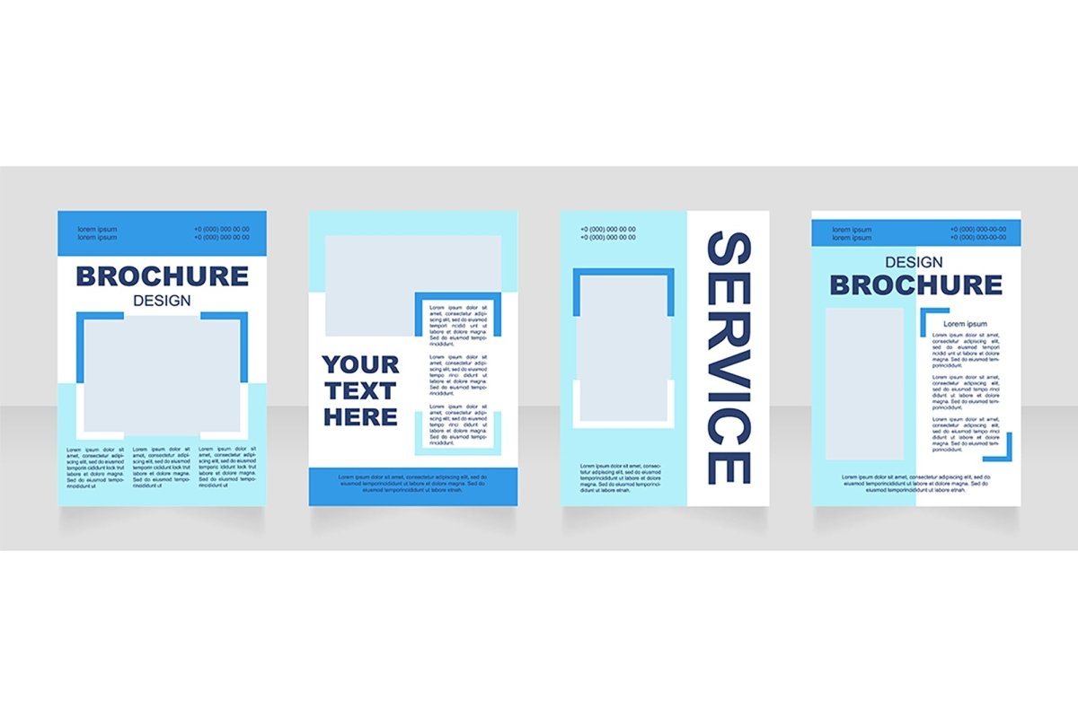 Universal blank brochure layout design template set