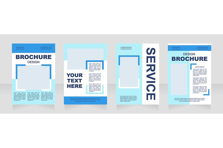 Universal blank brochure layout design template set