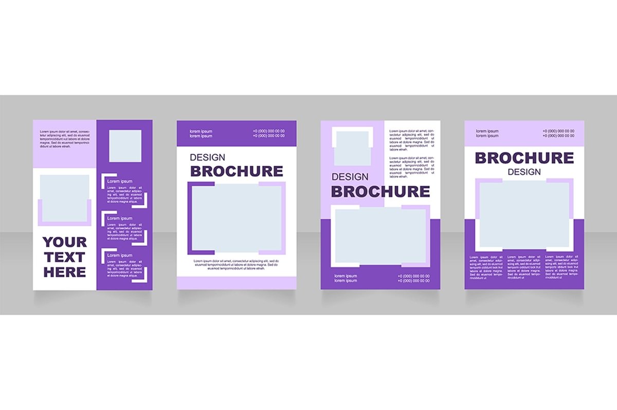 Universal blank brochure layout design template set