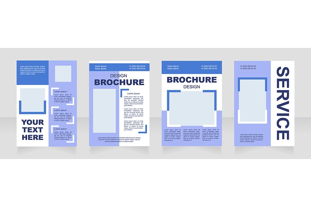 Universal blank brochure layout design template set