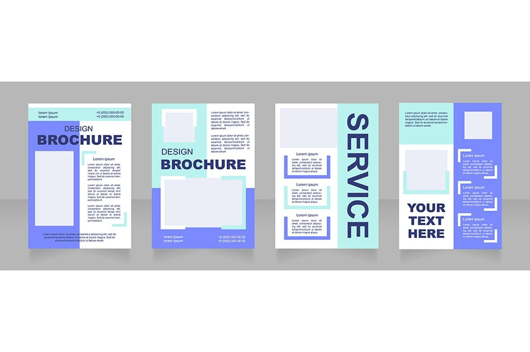 Universal blank brochure layout design template set