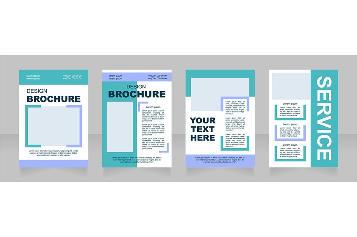 Universal blank brochure layout design template set