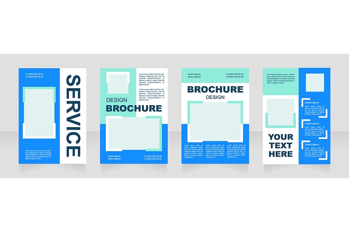 Universal blank brochure layout design template set