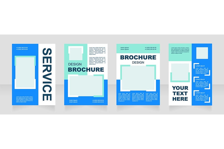 Universal blank brochure layout design template set