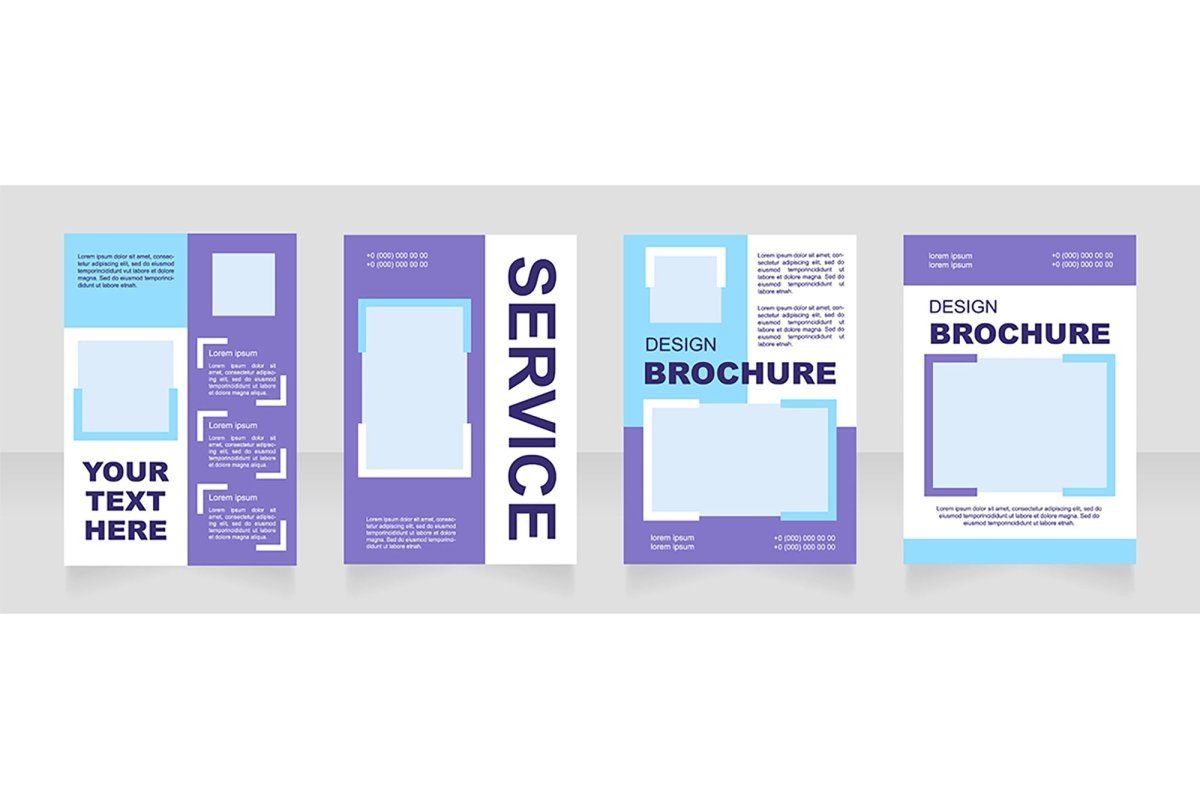 Universal blank brochure layout design template set