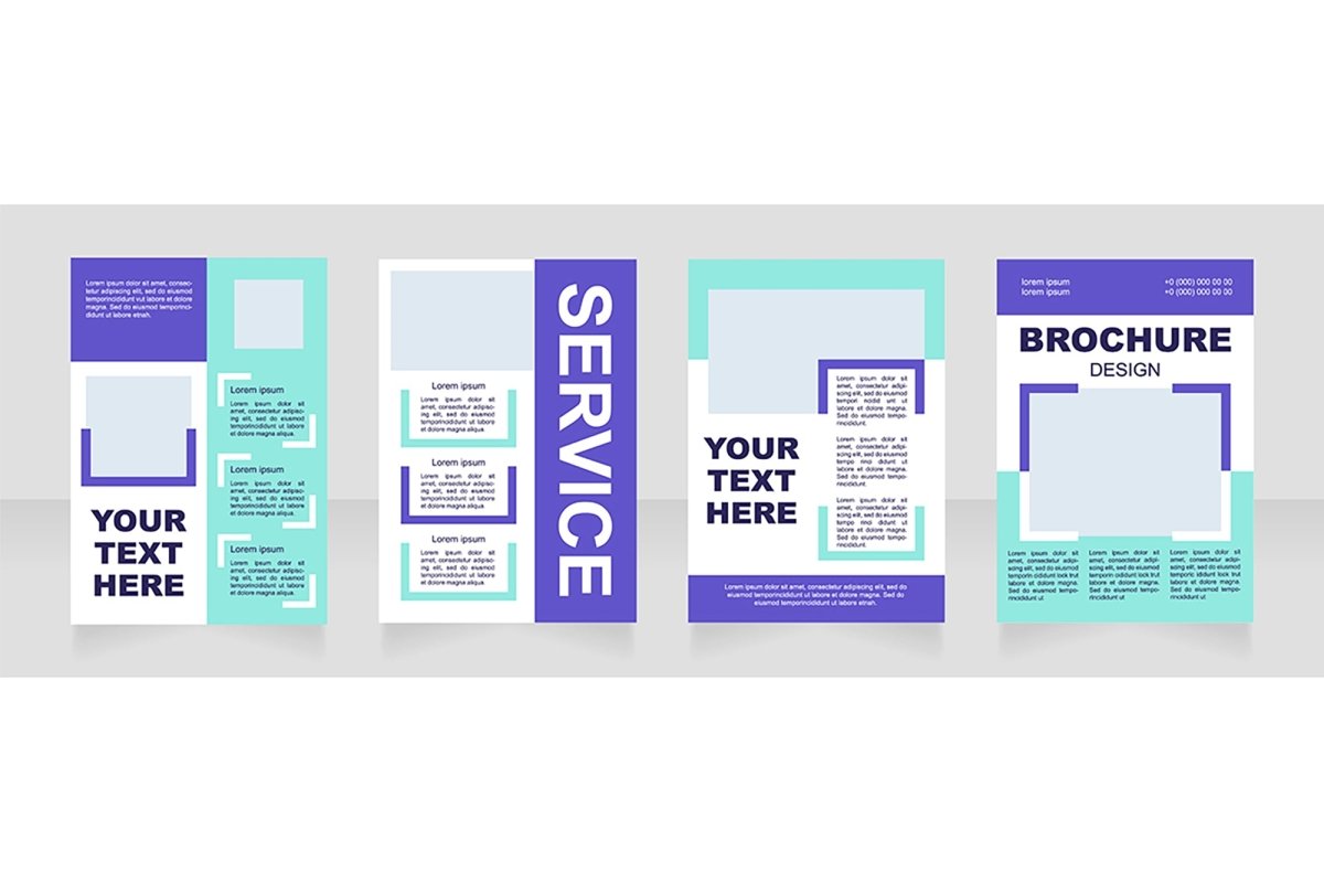 Universal blank brochure layout design template set