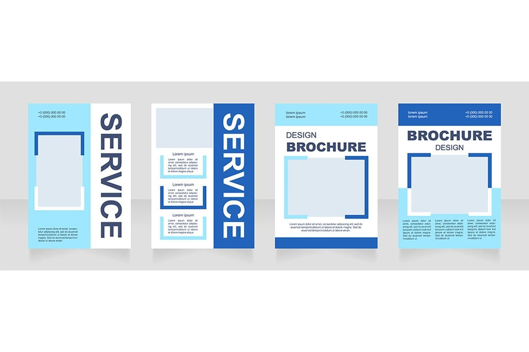 Universal blank brochure layout design template set