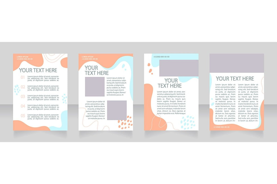 Universal brochure layout design template set