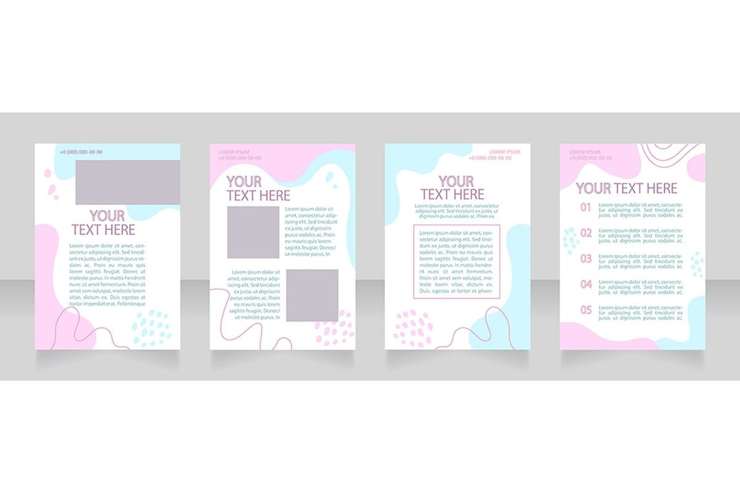 Universal brochure layout design template set