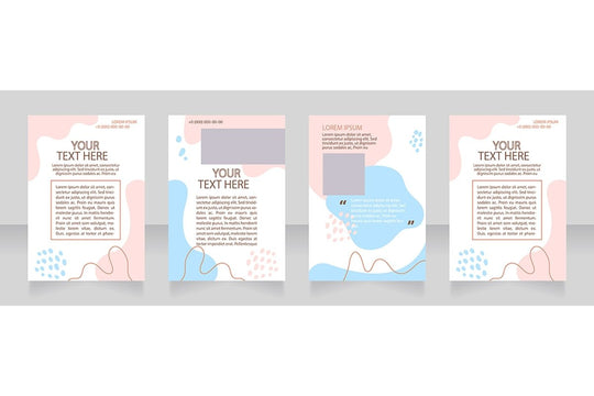 Universal brochure layout design template set