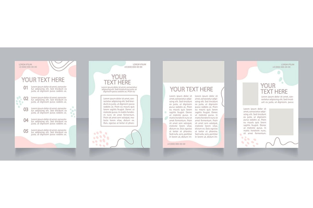 Universal brochure layout design template set