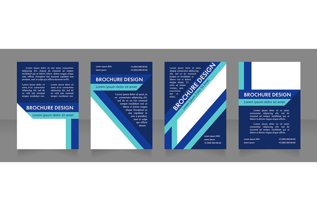Universal brochure layout design template set