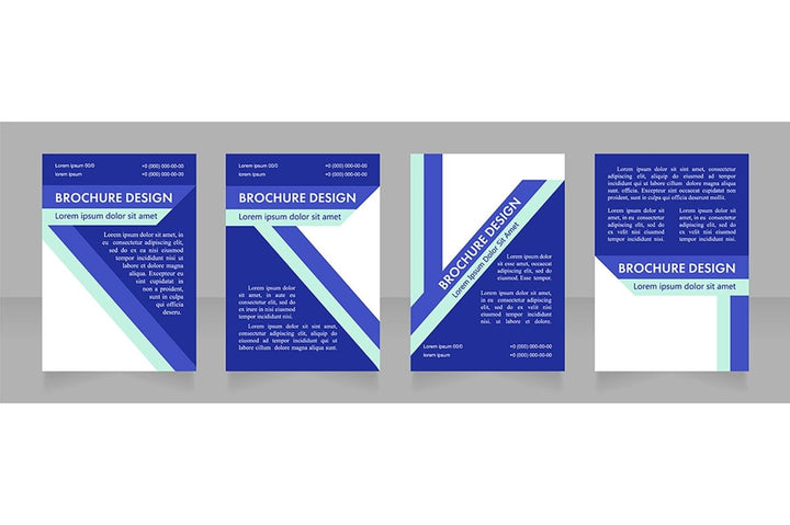 Universal brochure layout design template set