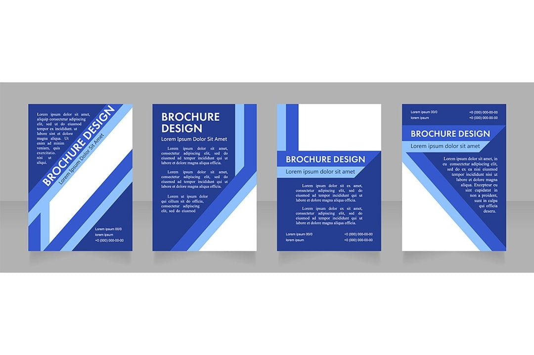 Universal brochure layout design template set