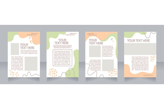 Universal brochure layout design template set