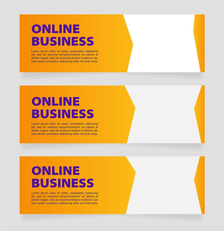 Universal web banner design template bundle