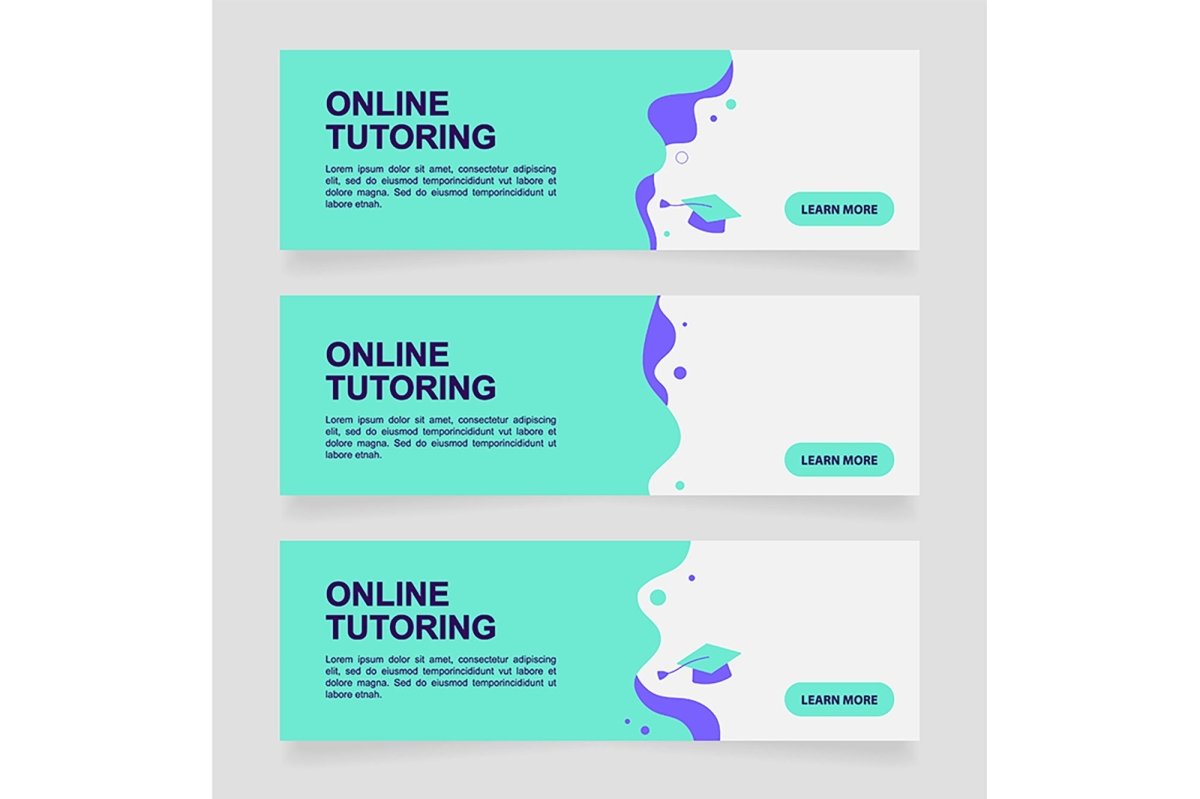 Universal web banner design template bundle