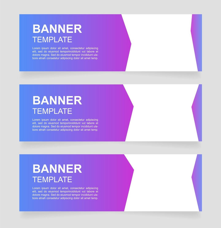 Universal web banner design template bundle