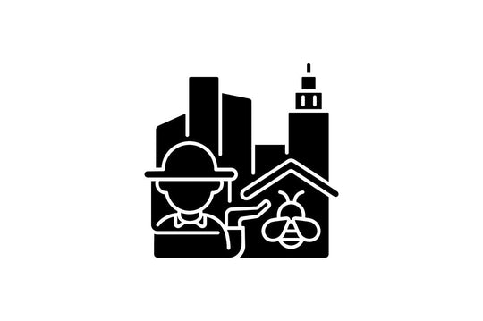 Urban farming black glyph icons set on white space