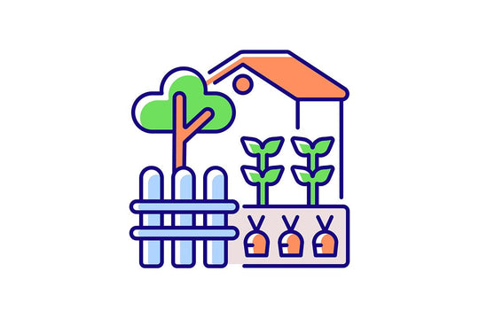 Urban farming RGB color icons set
