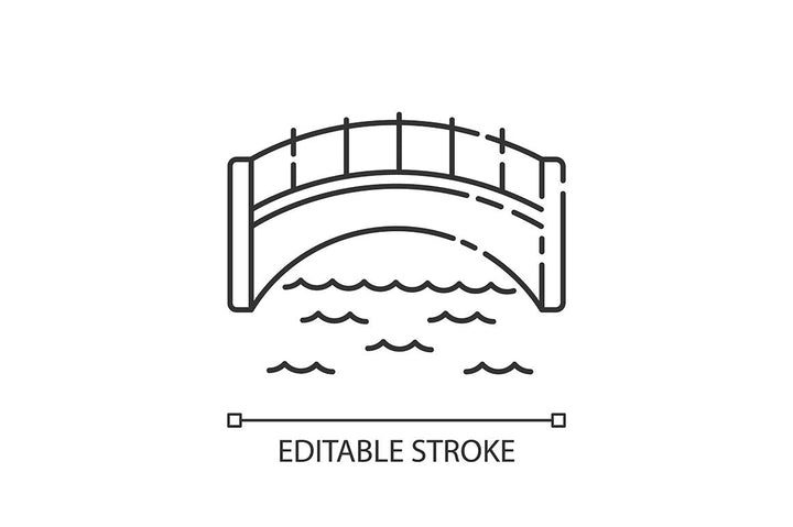 Urban infrastructure pixel perfect linear icons set