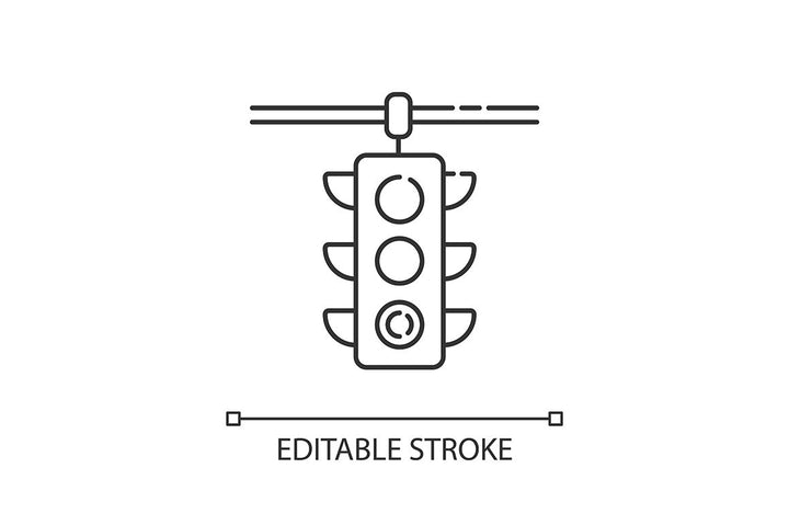 Urban infrastructure pixel perfect linear icons set