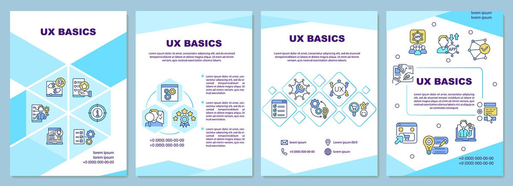 User experience brochure template set