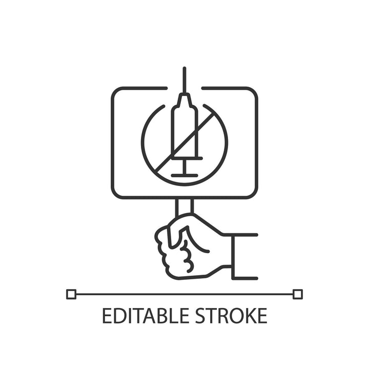 Vaccination and covid passport linear icons set
