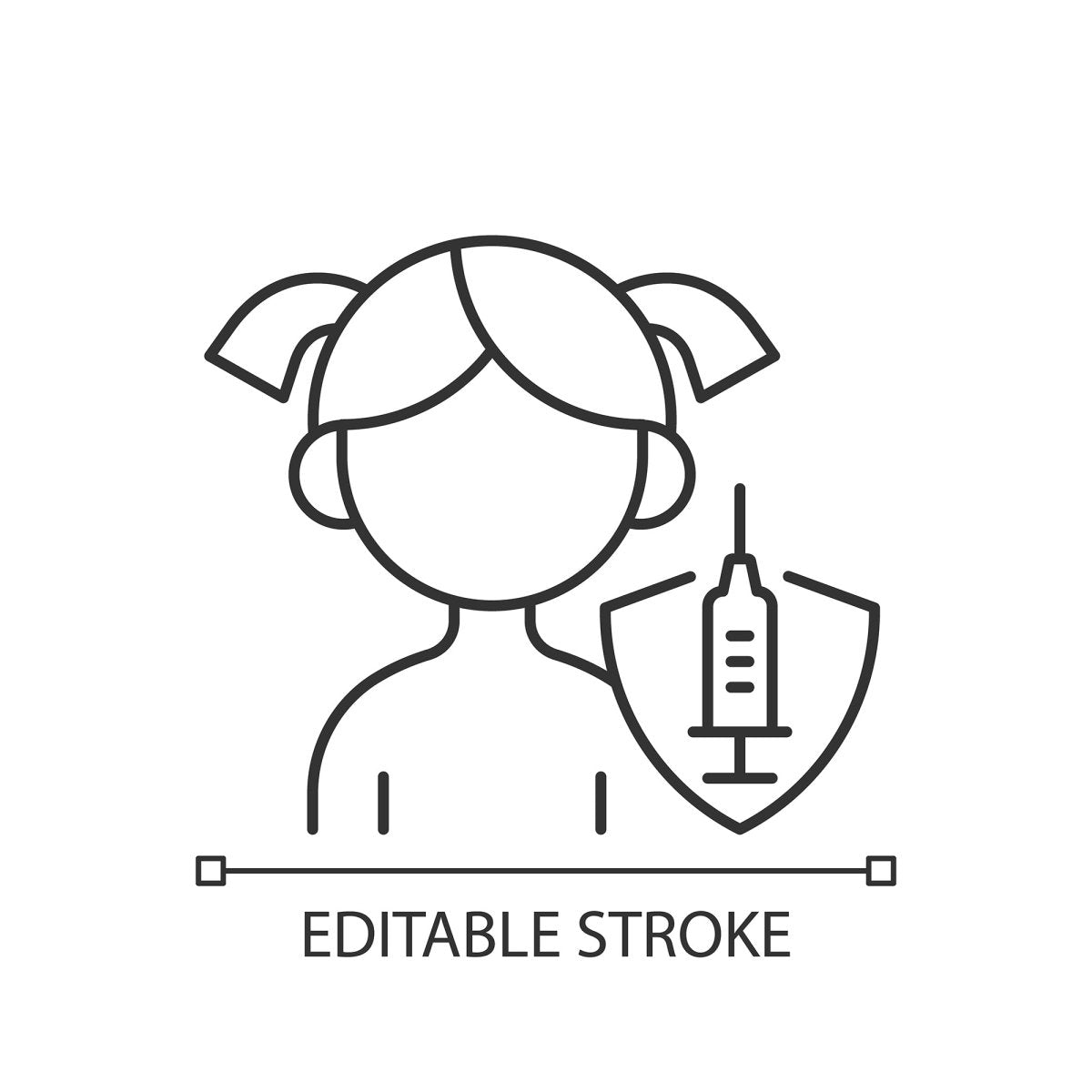 Vaccination and covid passport linear icons set
