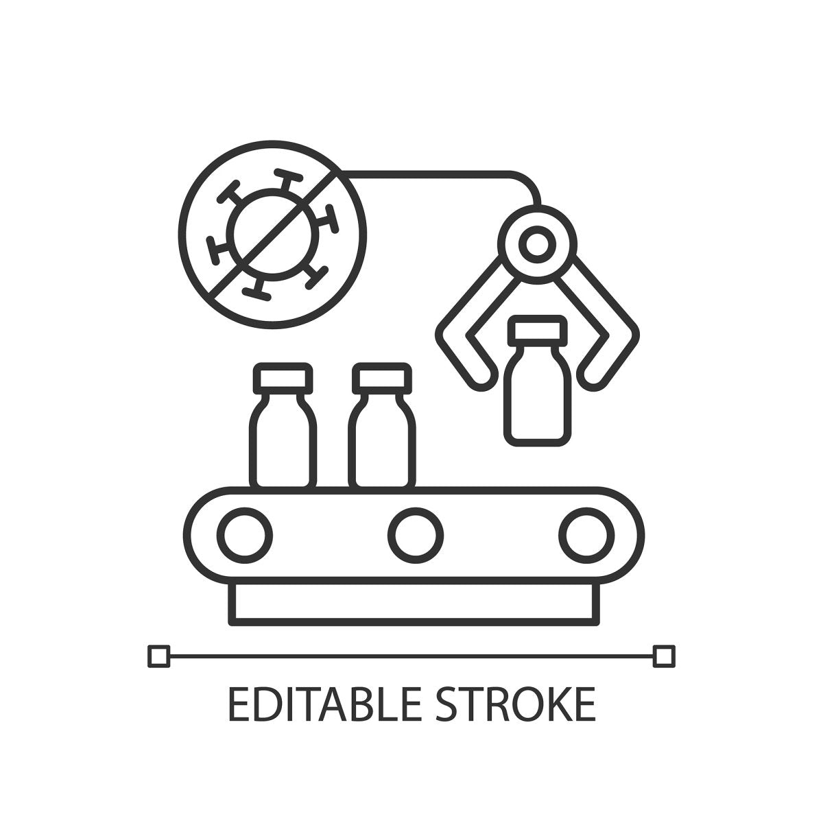 Vaccination and covid passport linear icons set